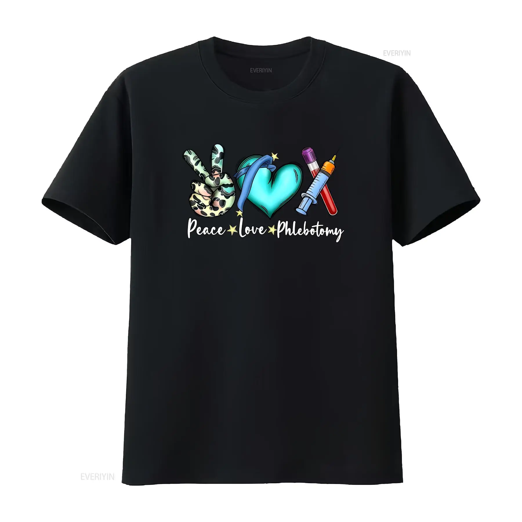 Medical Laboratory Technologist - تي شيرت Peace Love Phlebotomy لفنيي
