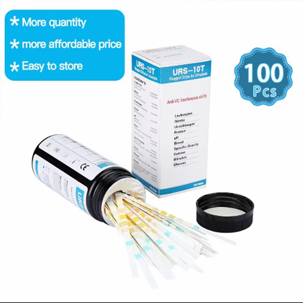 100 شريط اختبار بول URS-10T، ش - مراجعة Urinalysis Reagent Strip وسعره